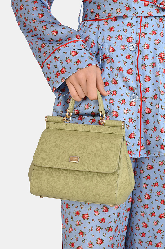 Кожаная сумка с клапаном DOLCE & GABBANA Зеленый Женский BB6003B1001 Кожаная сумка с клапаном DOLCE & GABBANA Зеленый Женский BB6003B1001