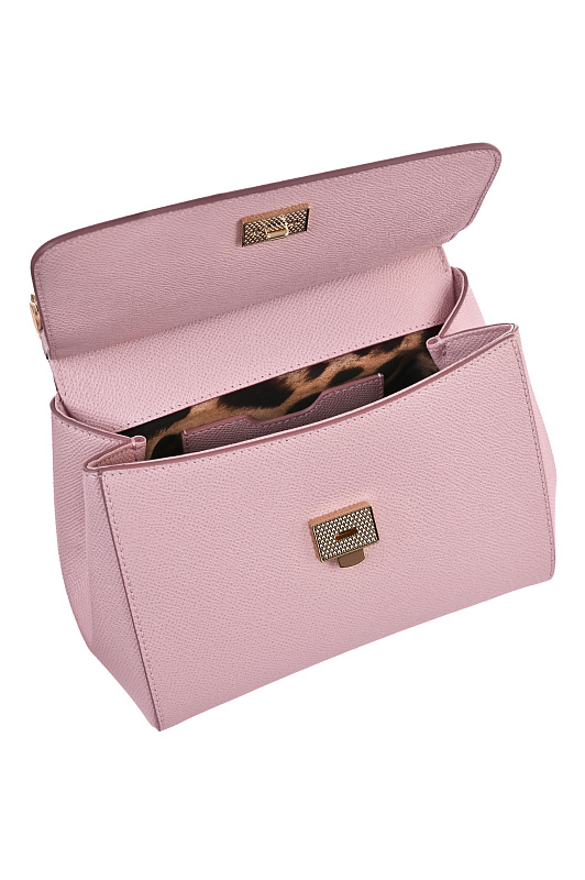 Кожаная сумка с клапаном DOLCE & GABBANA Розовый Женский BB6003B1001 Кожаная сумка с клапаном DOLCE & GABBANA Розовый Женский BB6003B1001
