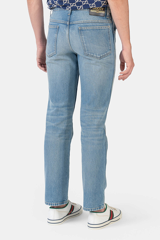Джинсы GUCCI Голубой Мужской 599944 XDA1B