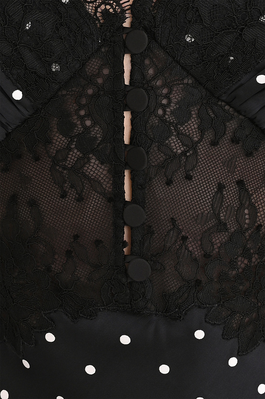 Платье SELF PORTRAIT  Черно-белый Женский RS26176XAB