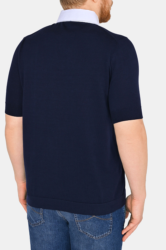 Поло BRUNELLO  CUCINELLI Синий Мужской M29201905