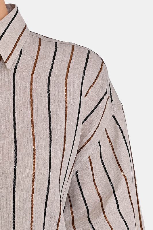 Рубашка BRUNELLO  CUCINELLI Бежевый Женский MM633RF506