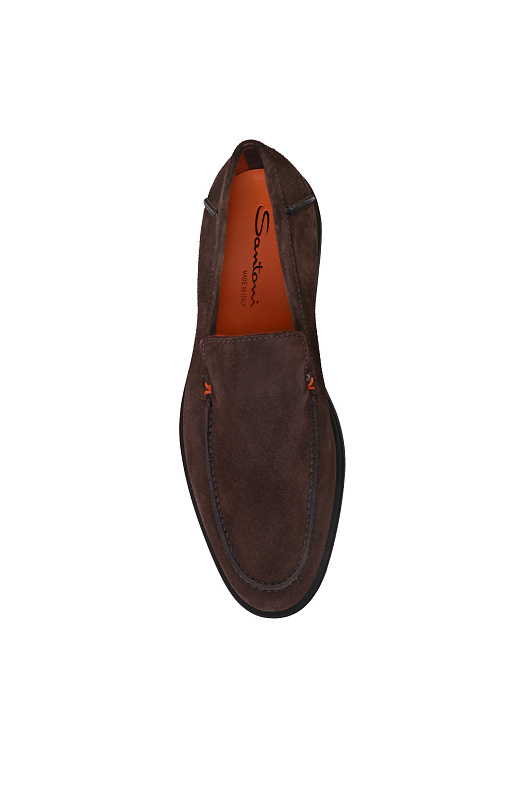 Лоферы SANTONI Темно-коричневый Мужской MGDG17824SMOKSVUT50 Лоферы SANTONI Темно-коричневый Мужской MGDG17824SMOKSVUT50