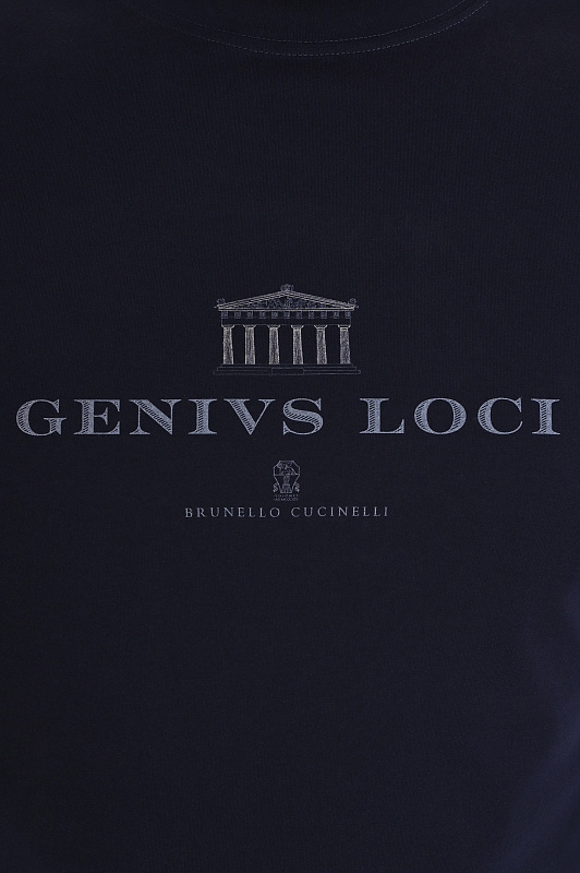 Футболка BRUNELLO  CUCINELLI Темно-синий Мужской M0B138520