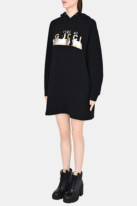 Платье-худи GUCCI Черный Женский 610127 XJCR1