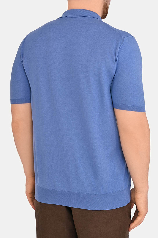 Поло KITON Голубой Мужской UMKX33Z624