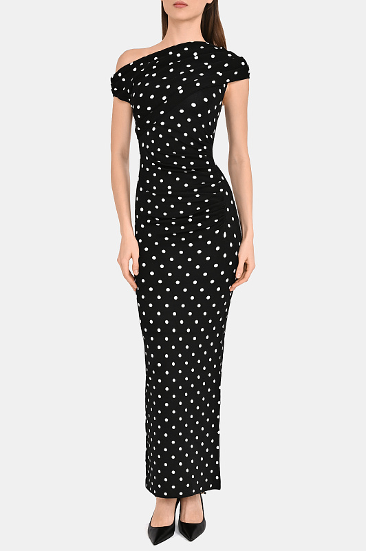 Платье SELF PORTRAIT  Черно-белый Женский RS26108MAB