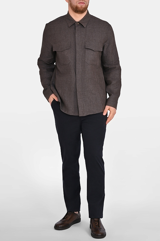 Куртка CANALI Темно-коричневый Мужской 31021AE05958