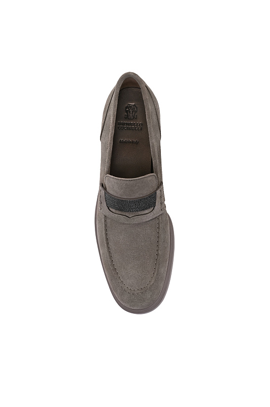 Лоферы BRUNELLO  CUCINELLI Оливковый Женский MZSFG2370