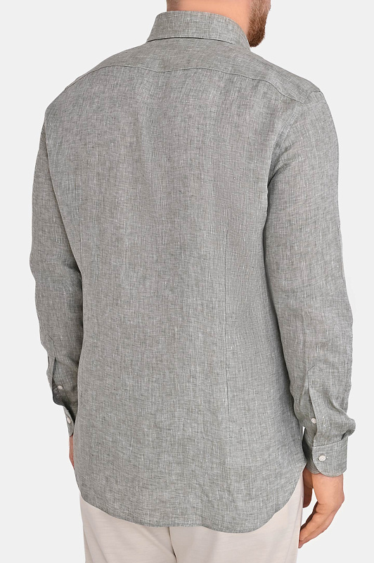 Льняная рубашка MANDELLI Зеленый Мужской P26-TAILOR-5701-079 Льняная рубашка MANDELLI Зеленый Мужской P26-TAILOR-5701-079