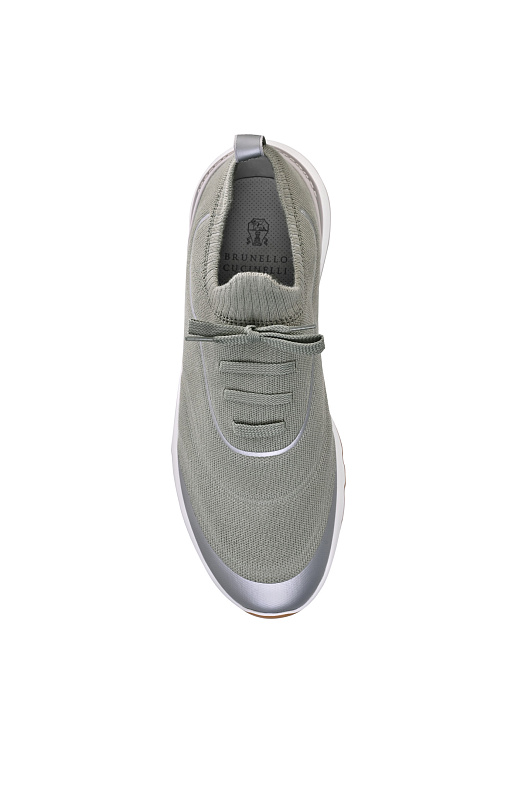 Кроссовки BRUNELLO  CUCINELLI Оливковый Мужской MZUAUFO340