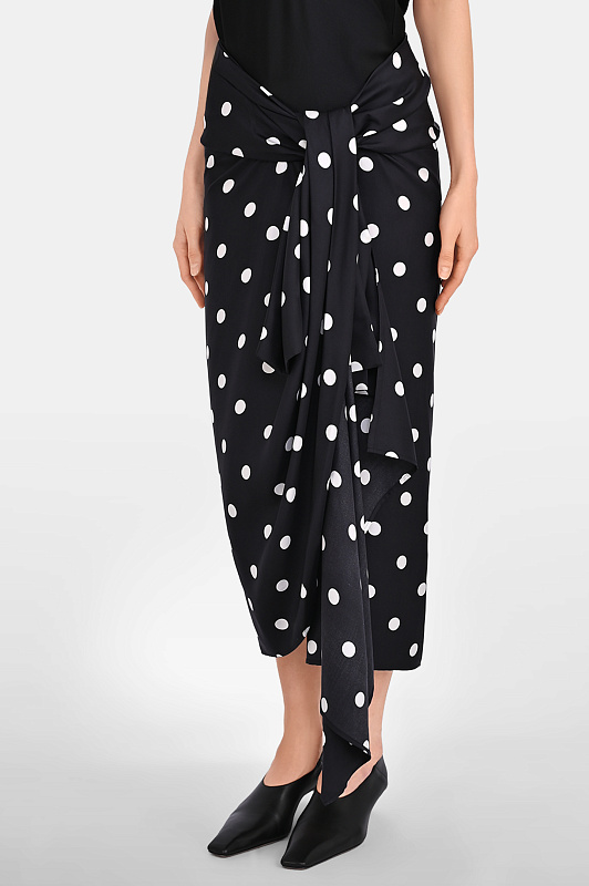 Юбка SPORTMAX Черно-белый Женский SPXGENTILE 2612101012600 Юбка SPORTMAX Черно-белый Женский SPXGENTILE 2612101012600