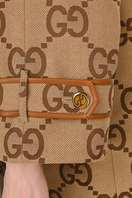 Пальто GUCCI Бежевый Женский 681388 Z8AWD