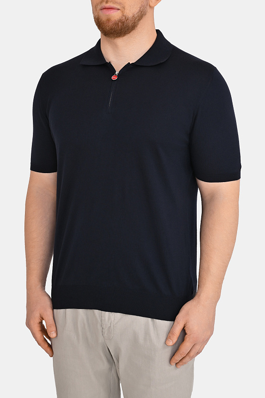 Поло KITON Темно-синий Мужской UMKX33Z60H