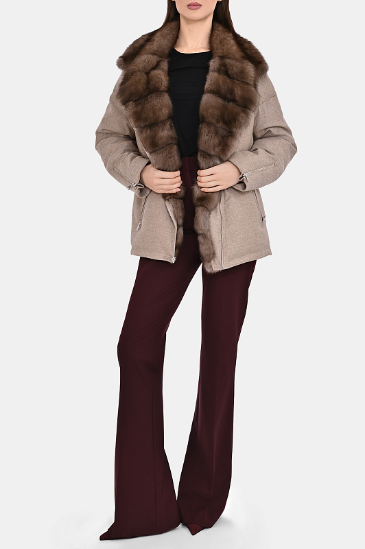 Брюки SPORTMAX Бордовый Женский FEBE 2522136082600