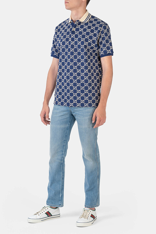 Джинсы GUCCI Голубой Мужской 599944 XDA1B