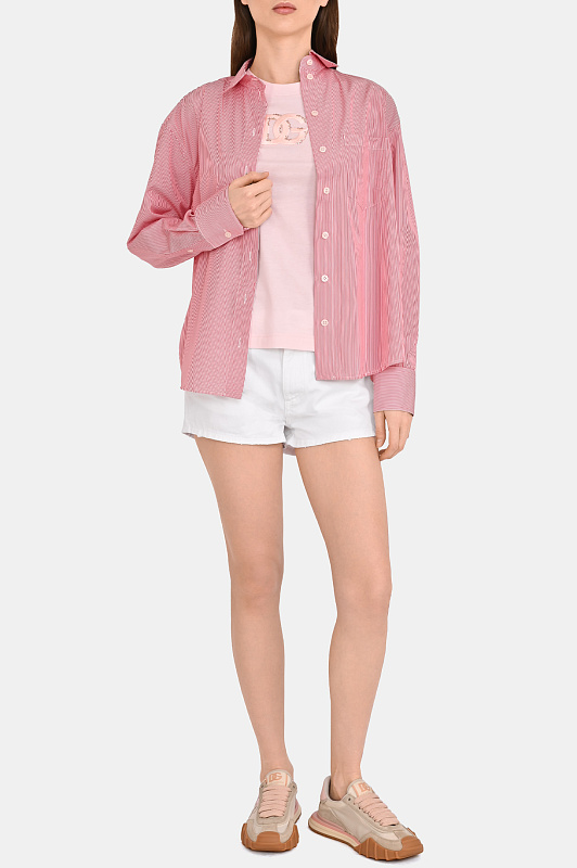 Футболка DOLCE & GABBANA  Розовый Женский F8N08Z GDDMB