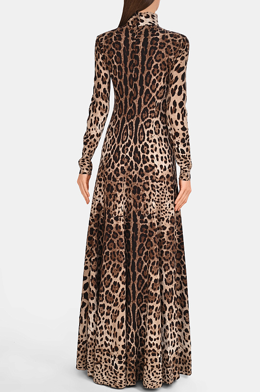 Платье DOLCE & GABBANA  Леопардовый Женский F612KT FSADD