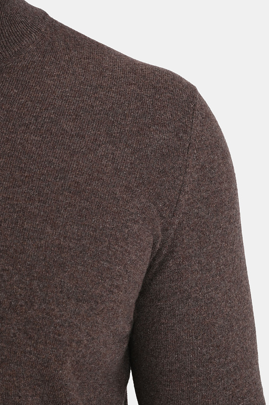 Трикотажный джемпер с молнией BRUNELLO  CUCINELLI Коричневый Мужской M2200124