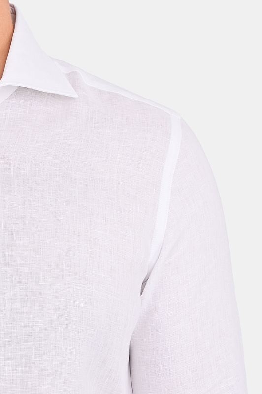 Льняная рубашка MANDELLI Белый Мужской P26-TAILOR-5701-079 Льняная рубашка MANDELLI Белый Мужской P26-TAILOR-5701-079
