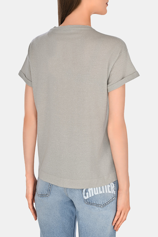 Футболка BRUNELLO  CUCINELLI Светло-бежевый Женский M4181BP189