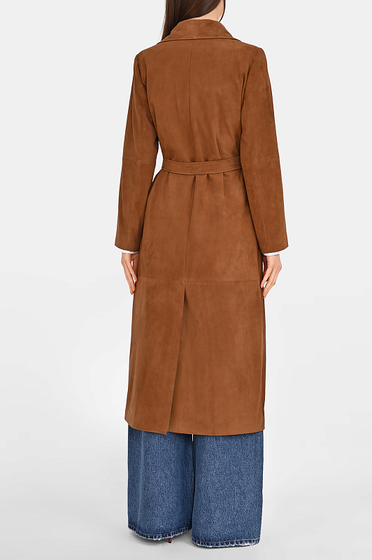 Пальто+пояс SIMONETTA  RAVIZZA Коричневый Женский S06CO61S1/125