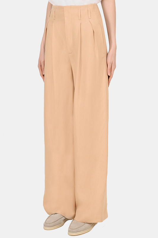 Брюки LORO PIANA Бежевый Женский F1-FAM1082