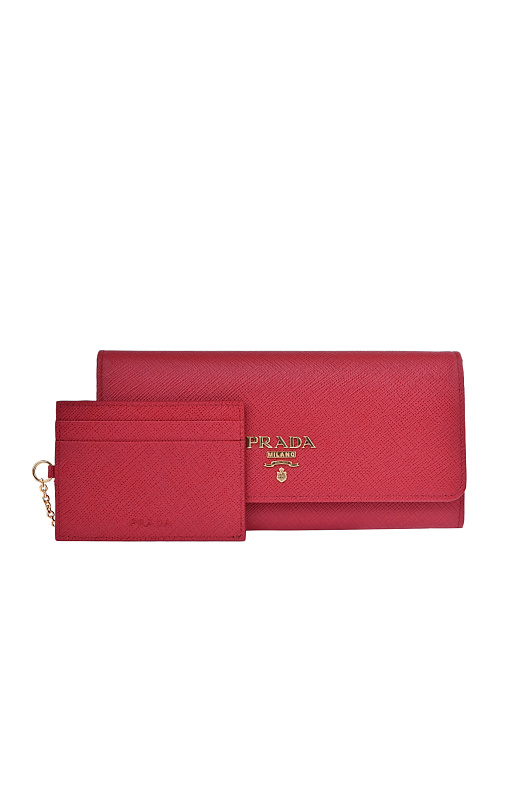 Кошелек PRADA  Красный Женский 1MH132