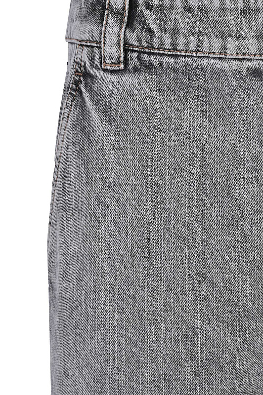 Широкие джинсы BRUNELLO  CUCINELLI Серый Женский MP095P5932