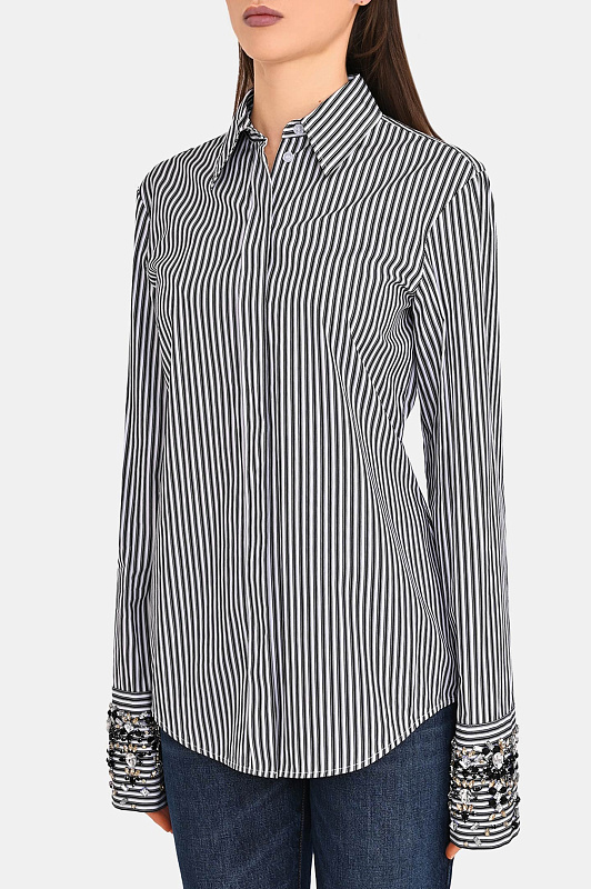 Блуза SPORTMAX Черно-белый Женский SPXRACCONTO 2612191011600