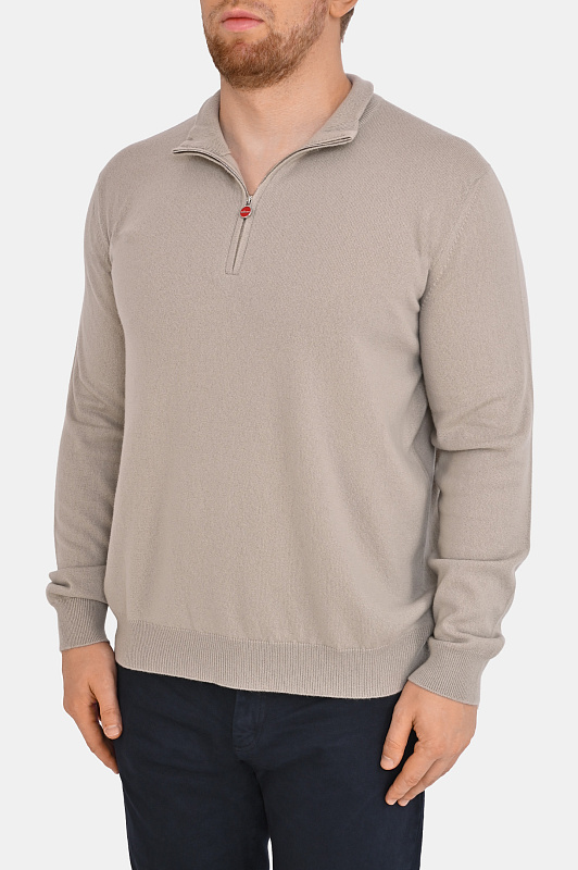 Свитер кашемировый KITON Бежевый Мужской UMK1508K36