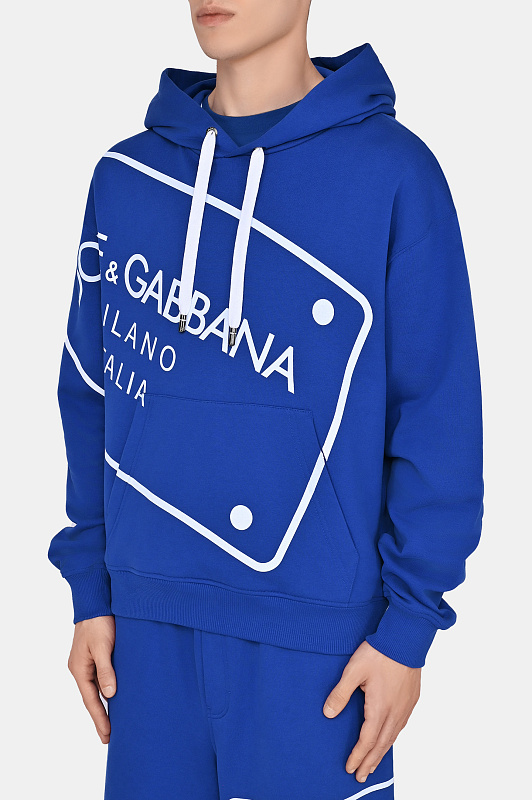 Худи DOLCE & GABBANA  Синий Мужской G9ZN5T FU7DU