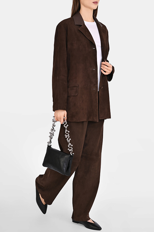 Жакет SIMONETTA  RAVIZZA Темно-коричневый Женский S06JA402S1L1/C