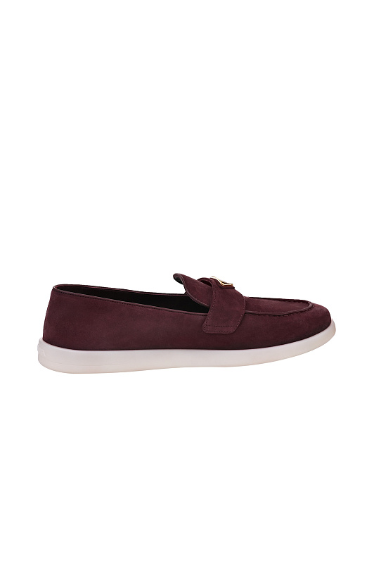 Лоферы PRADA  Бордовый Женский 1D222NB0253LOL