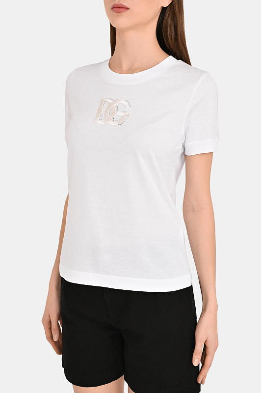 Футболка DOLCE & GABBANA  Белый Женский F8N08Z GDDMB