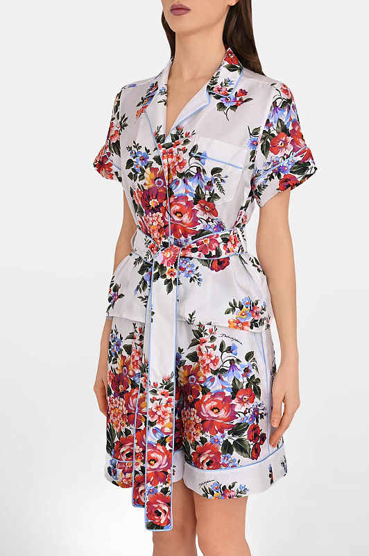 Блуза+пояс DOLCE & GABBANA  Белый Женский F5S23TIS11I 