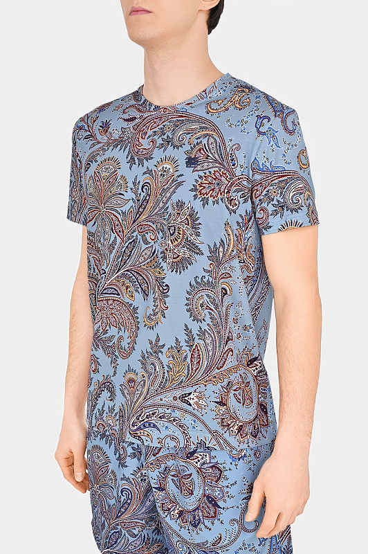 Футболка ETRO Голубой Мужской MRMA0002 AJ054