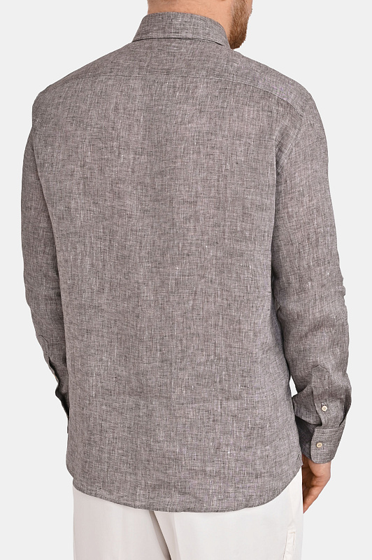 Рубашка BRUNELLO  CUCINELLI Коричневый Мужской MM6840627