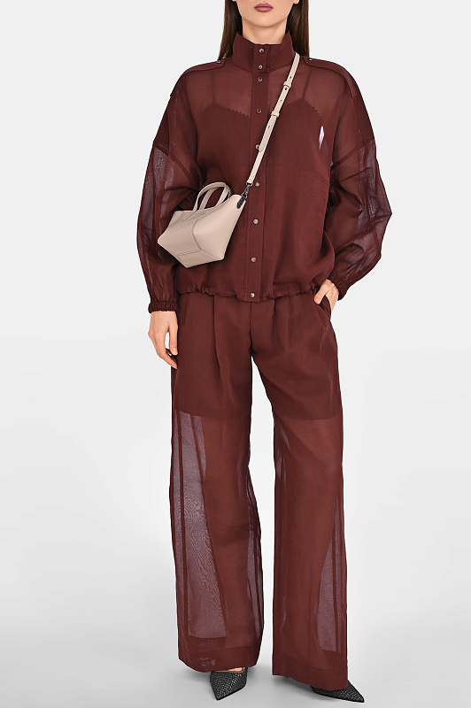 Брюки BRUNELLO  CUCINELLI Бордовый Женский M0F91P8862