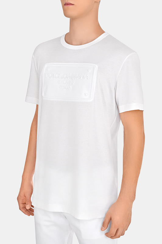 Футболка DOLCE & GABBANA  Белый Мужской G8KBAZ G7C7U