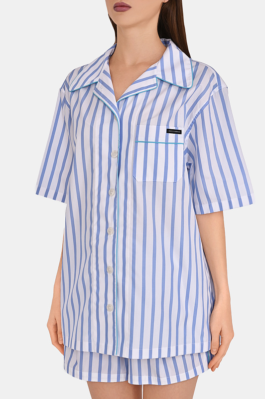 Блуза DOLCE & GABBANA  Бело-голубой Женский F5U31TFR52W