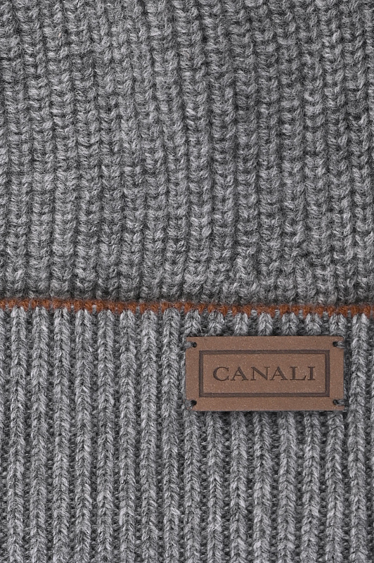 Трикотажная шапка с отворотом CANALI Серый Мужской MK02552 B0043 Трикотажная шапка с отворотом CANALI Серый Мужской MK02552 B0043