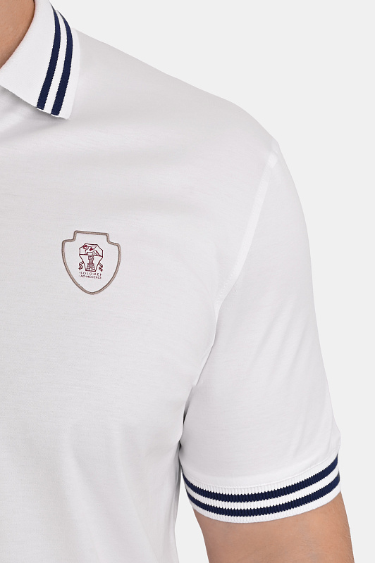 Поло BRUNELLO  CUCINELLI Белый Мужской M0B133940T