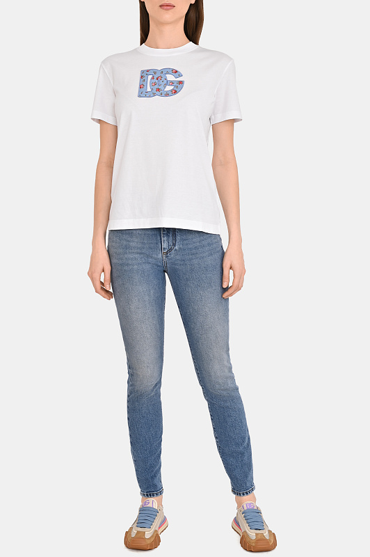 Футболка DOLCE & GABBANA  Белый Женский F8V42Z GDDLX