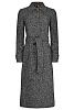 Фактурное пальто с поясом DOLCE & GABBANA  Черно-белый