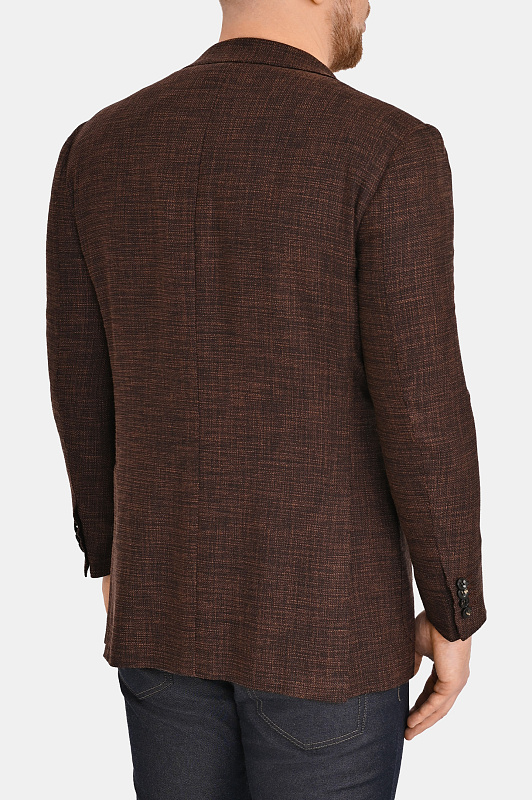 Пиджак KITON Темно-коричневый Мужской UG81K0627G12000
