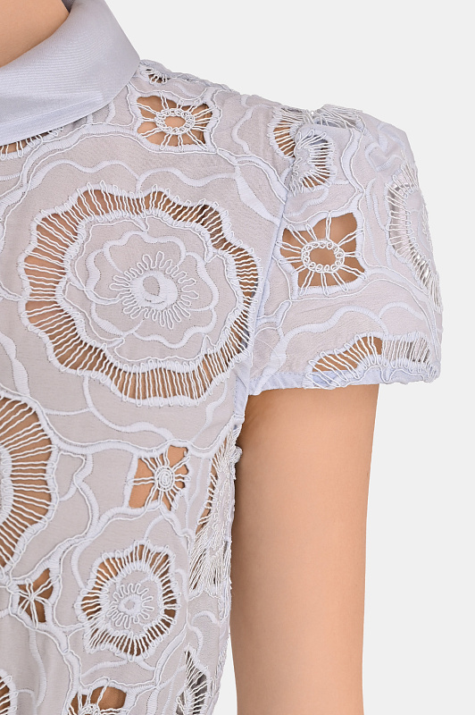 Платье+ремень SELF PORTRAIT  Голубой Женский RS26167MBBL