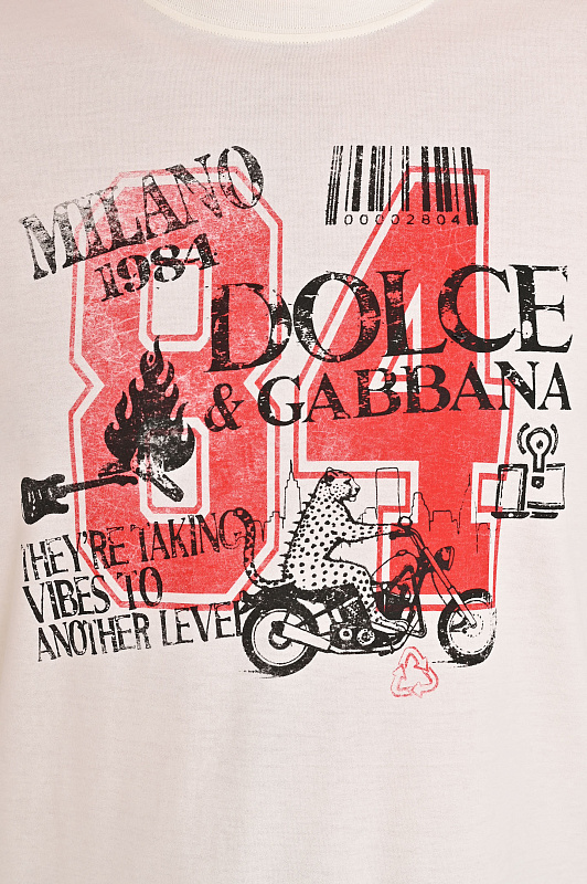 Футболка DOLCE & GABBANA  Молочный Мужской G8PN9T G7PQB