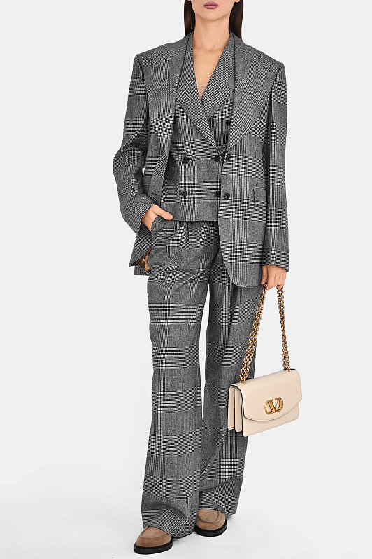 Жилет DOLCE & GABBANA  Черно-белый Женский F794AT FQ2O5