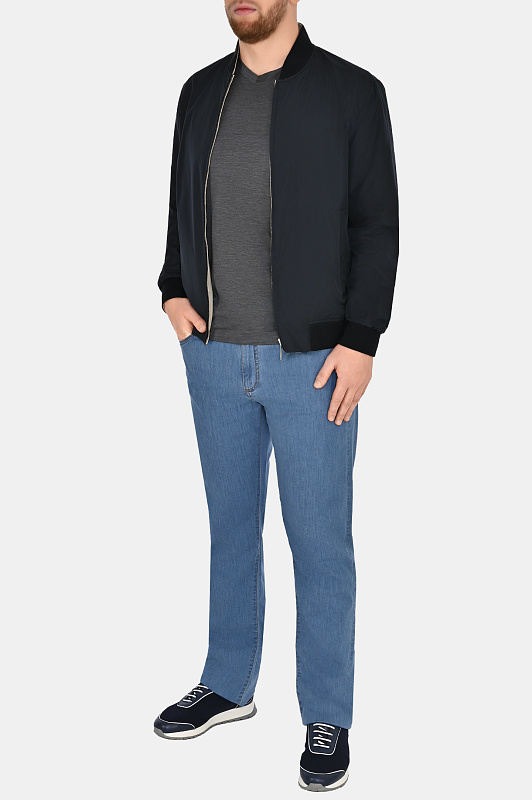 Прямые базовые джинсы CANALI Голубой Мужской PD00400 91700